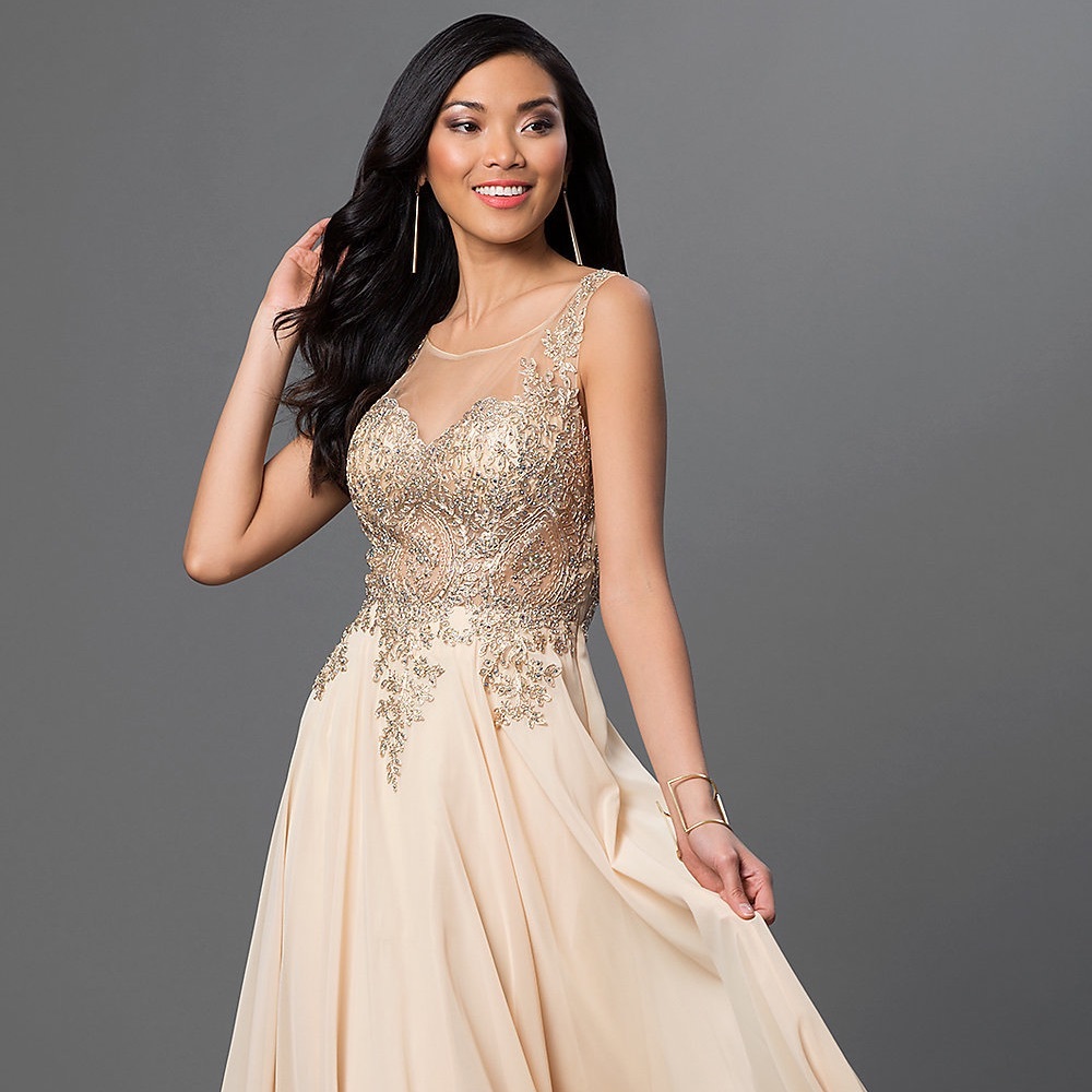 Gold prom dress size 6 US